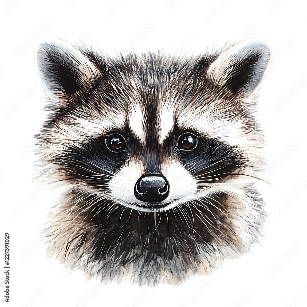 Obraz premium Close up of an adorable raccoon face.