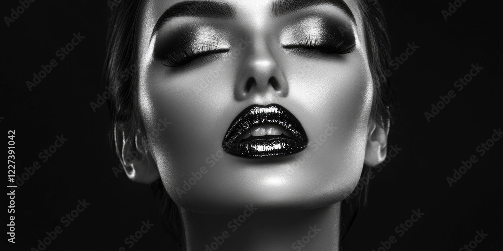 Woman with eyes closed Woman with eyes closed