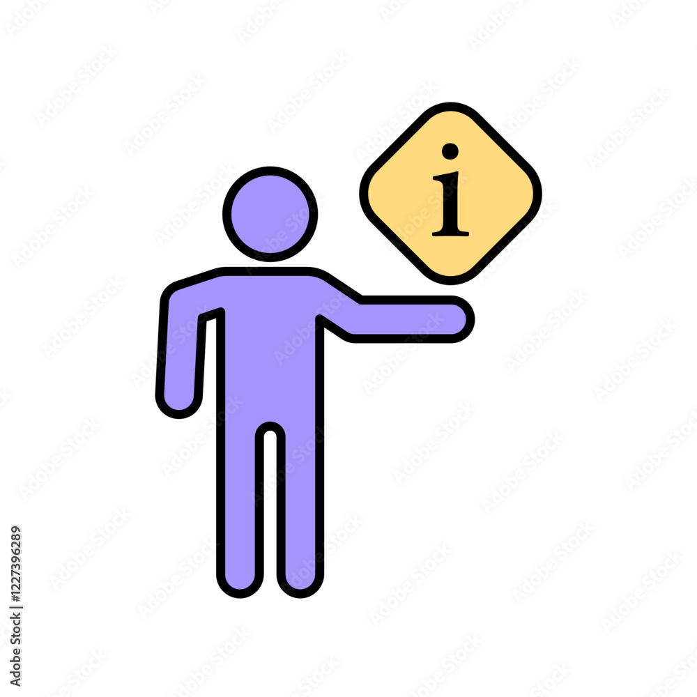 Obraz premium Icon a personal information, isolated against a clean background.