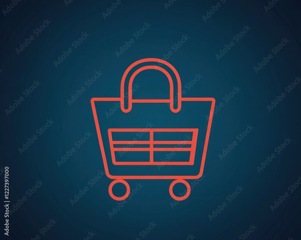 A vector design showcasing an outline style shopping bag icon set, including symbols for online purchases, shopping carts, and trolleys. A vector design showcasing an outline style shopping bag icon set, including symbols for online purchases, shopping carts, and trolleys.