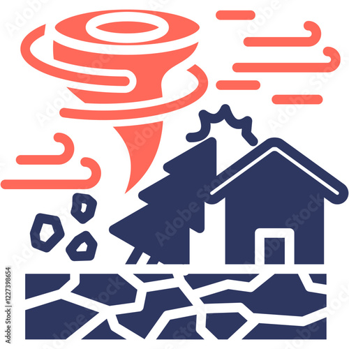 Typhoon glyph color icon