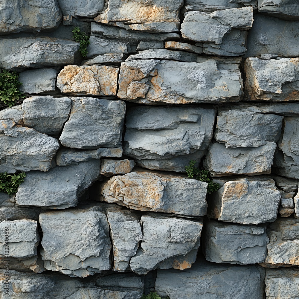 Fototapeta premium the fence is made of stones