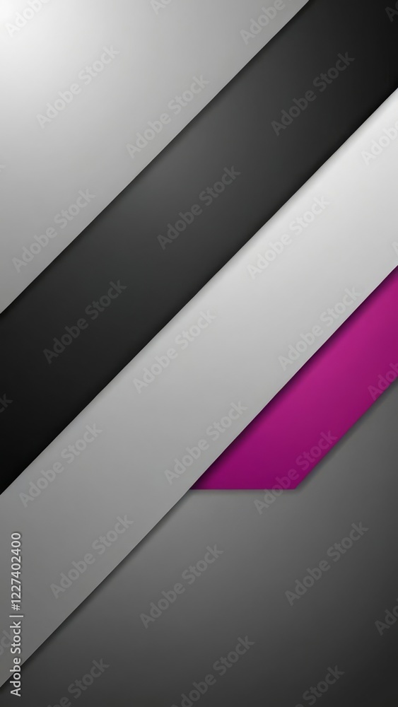 Fototapeta premium Stylish abstract background featuring layered geometric shapes in black, gray, and pink