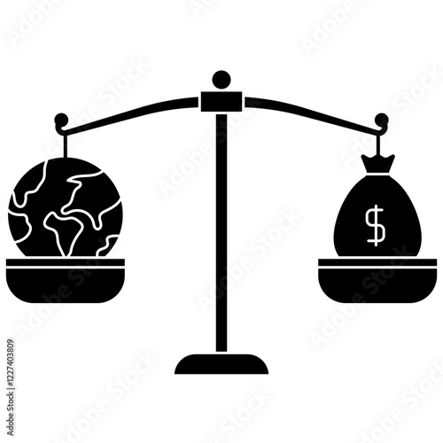 macroeconomic glyph icon