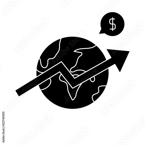 macroeconomic glyph icon