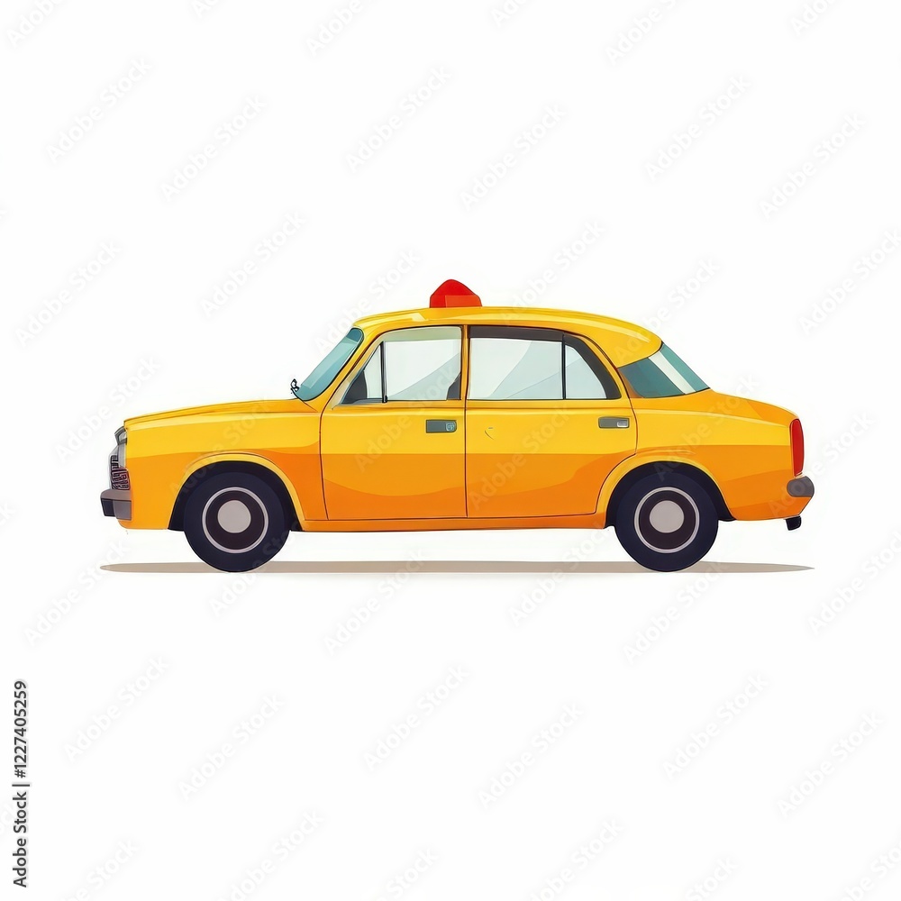 the AI Image Generator, Yellow Taxi Cab Illustration with Minimalistic Design the AI Image Generator, Yellow Taxi Cab Illustration with Minimalistic Design