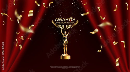 Red Background. Modern abstract template design. Elegant looking premium layout. Event backdrop with creative artwork and luxury feel. Birthday party post. Anniversary greeting card.