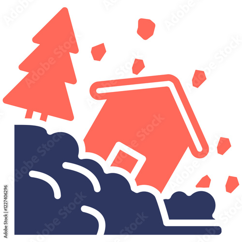 Landslide glyph color icon