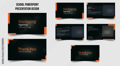 Education PowerPoint presentation slides template design. School PowerPoint presentation slide template design education profile kids vector, brochure design, landing page, annual report fashion 