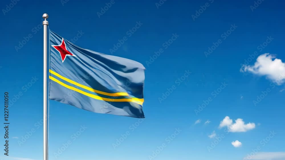 National flag of Aruba