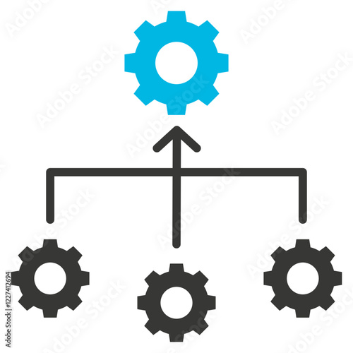 Consolidation Glyph Blue Grey Icon