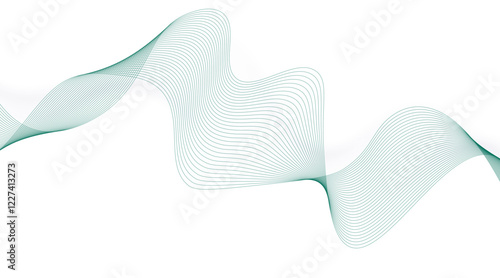 Modern abstract glowing wave lines on white background. Dynamic flowing wave design element. Futuristic technology and sound wave pattern. Abstract Modern Line, Wave Designed On white Background.
