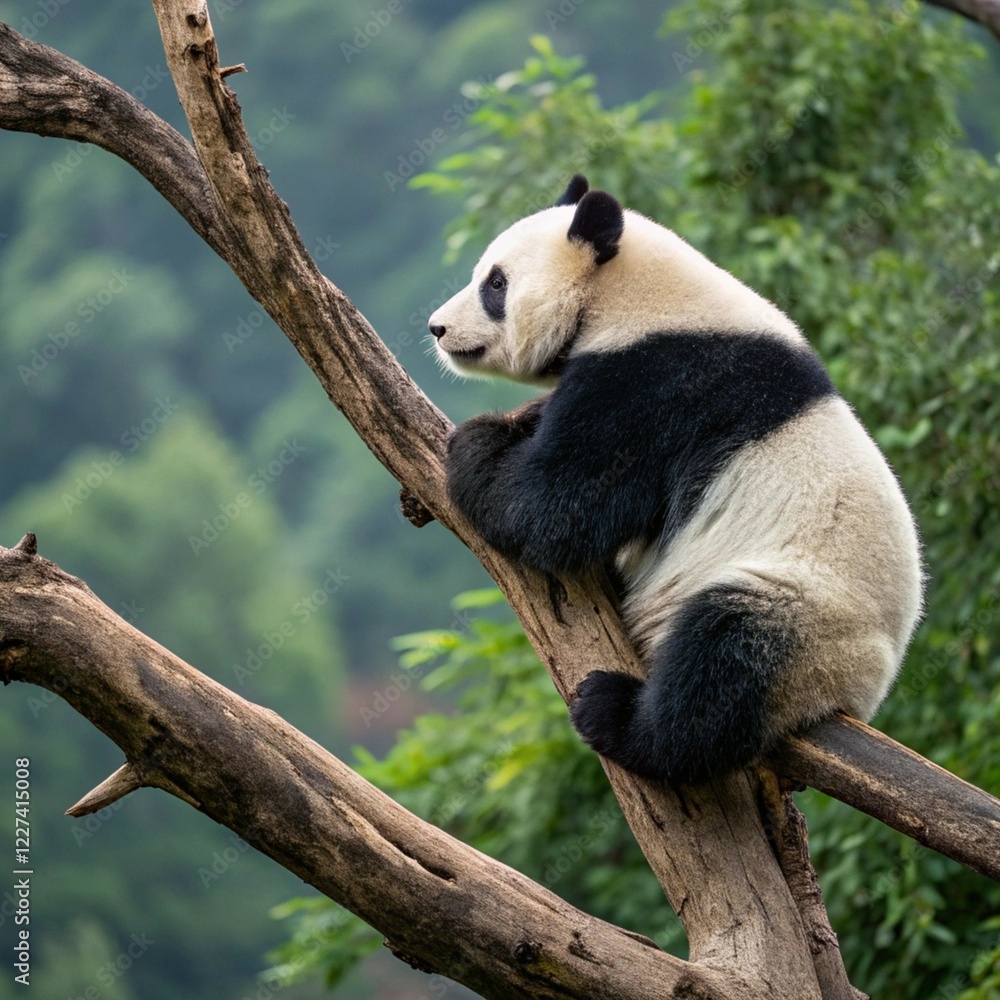 Fototapeta premium Panda with Tongue Out