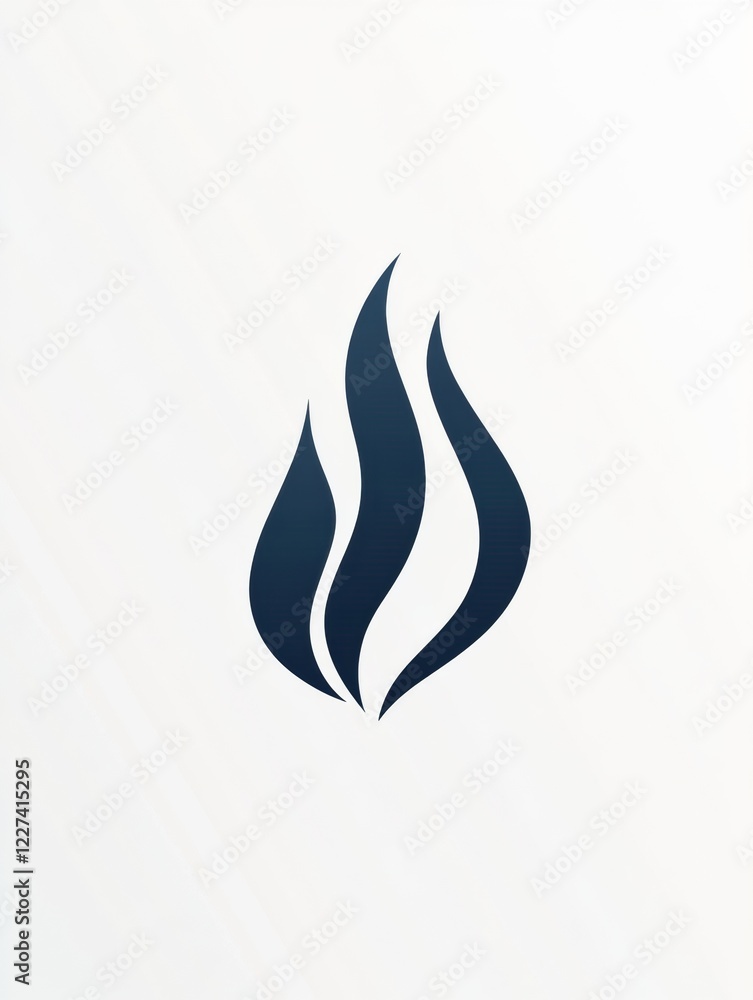 Stylized flame icon representing heat and energy in a minimalist design suitable for various applications. Generative AI Stylized flame icon representing heat and energy in a minimalist design suitable for various applications. Generative AI