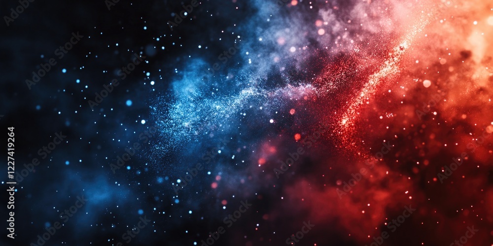 Naklejka premium Red and Blue Background