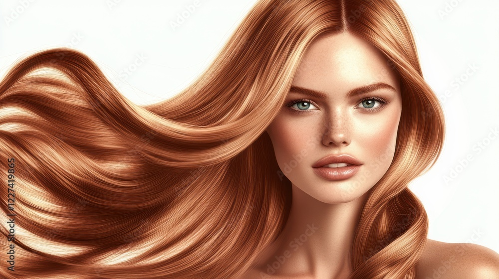 Close-up of a person with long, wavy brown hair Close-up of a person with long, wavy brown hair