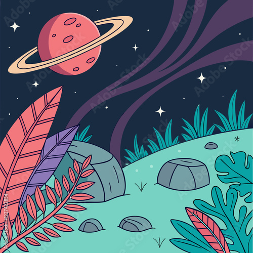 "Stunning Space Vector Art – Cosmic Illustrations & Designs"