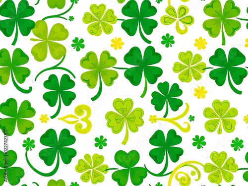 St. Patrick's Day Organic Pattern Background - Vibrant Design