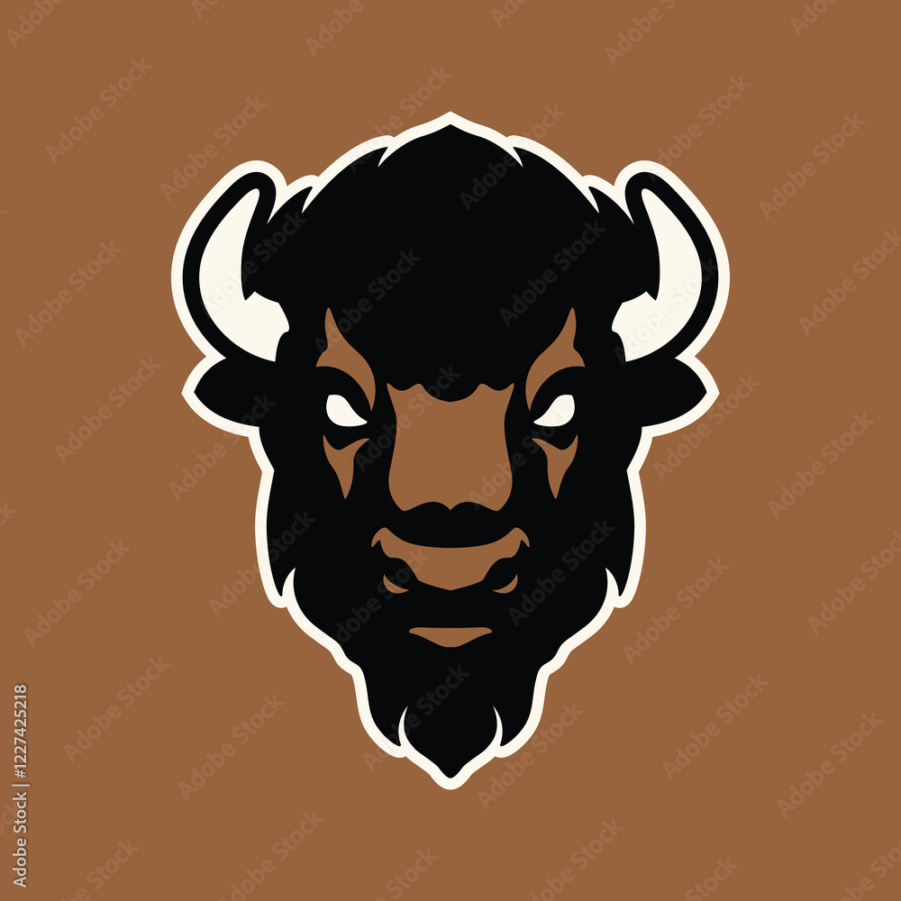 vector cartoon, character, and mascot of a bison head sport logo.eps vector cartoon, character, and mascot of a bison head sport logo.eps