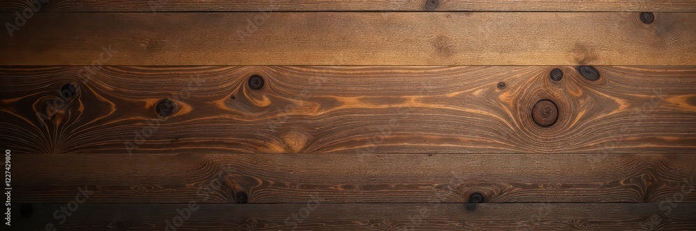 Fototapeta premium Rich brown wood grain, knots and subtle texture, timber, background, wooden texture