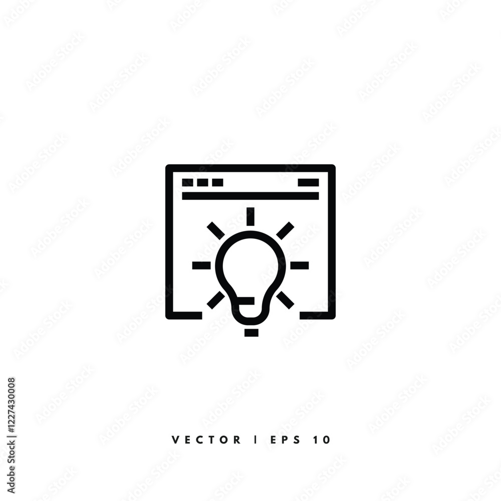 Website Idea Icon. Editable Stroke Website Idea Icon. Editable Stroke