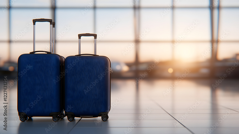 Close-up of suitcases in an airport lounge, with natural light illuminating the scene, capturing a moment of travel preparation and anticipation.
Close-up of suitcases in an airport lounge, with natural light illuminating the scene, capturing a moment of travel preparation and anticipation.