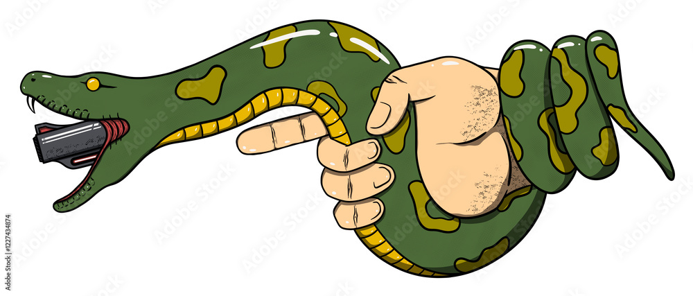 Obraz premium Snake gun