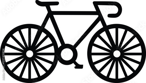 bicycle silhouette, illustration of cycle, logo, silhouette, icon of cycle