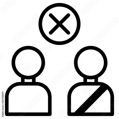 안전 벨트 미착용 표시 아이콘