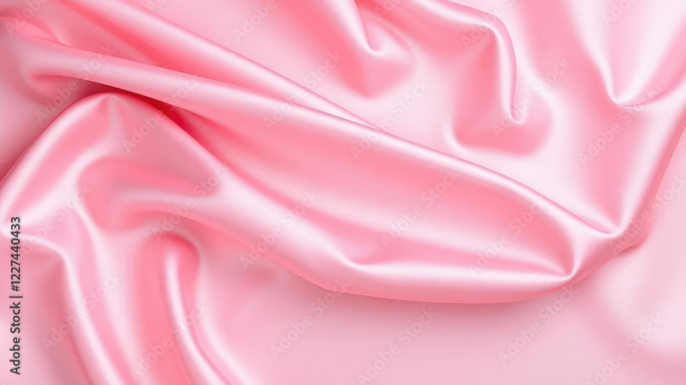 Fototapeta premium Soft pink satin fabric with luxurious sheen, intricate design, smooth surface