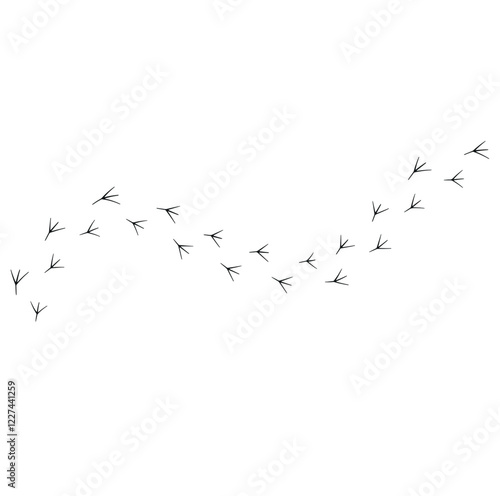  bird tracks,chicken tracks icon,vector illustration