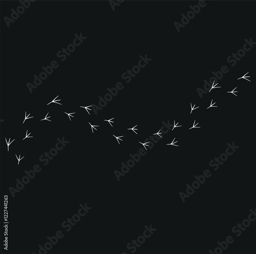  bird tracks,chicken tracks icon,vector illustration photo