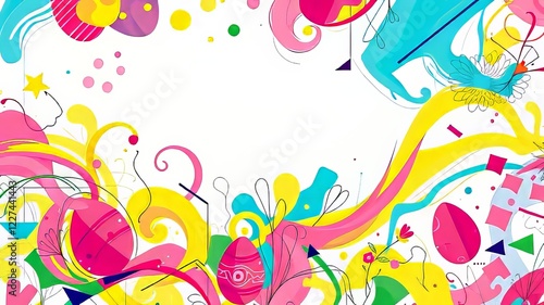 Vibrant Easter Egg Abstract Art - Spring Backgrounds
