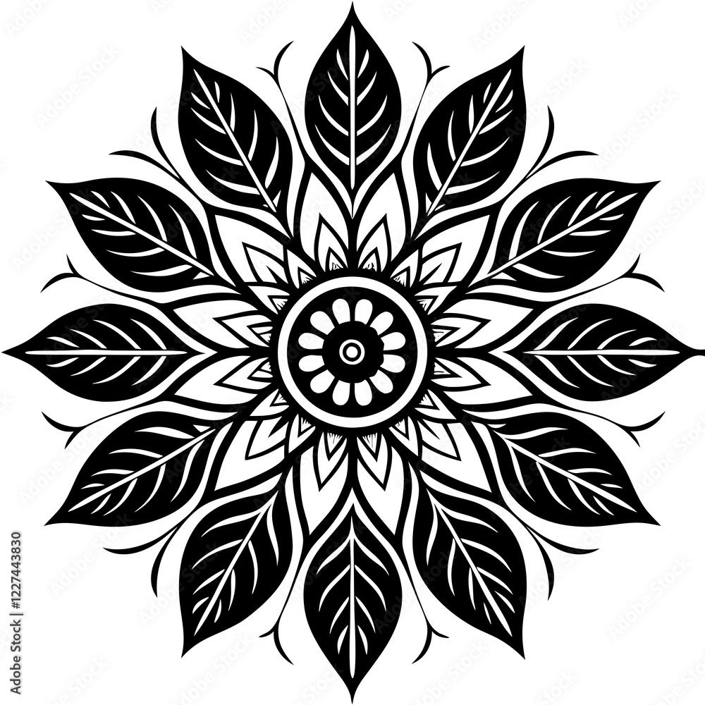 Fototapeta premium black and white flowers