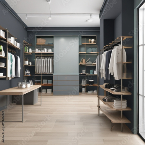 interior of the clothes storage room in the house