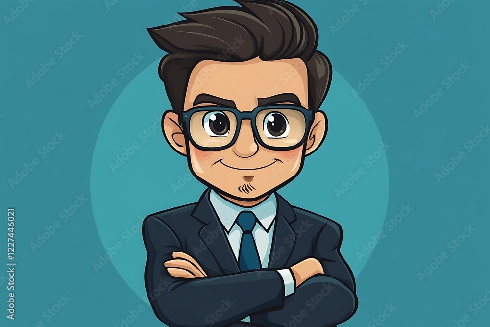 Cartoon Businessman Illustration Smart and Professional Cartoon Businessman Illustration Smart and Professional