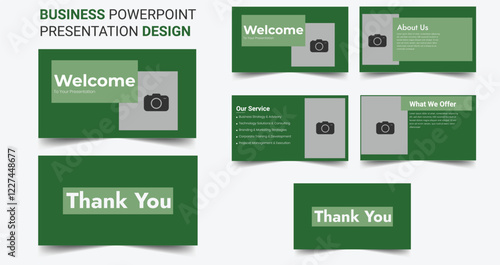 Creative business PowerPoint presentation slides template design. Use for modern keynote presentation background, brochure design, website slider, landing page, annual report, company profile