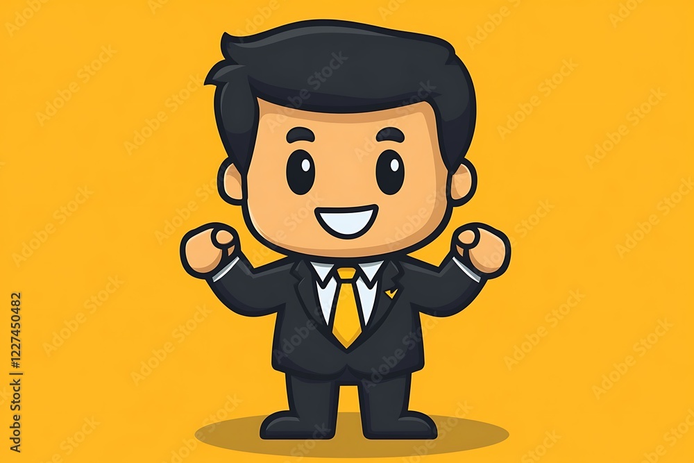 Chibi Businessman Avatar Success Achievement Chibi Businessman Avatar Success Achievement