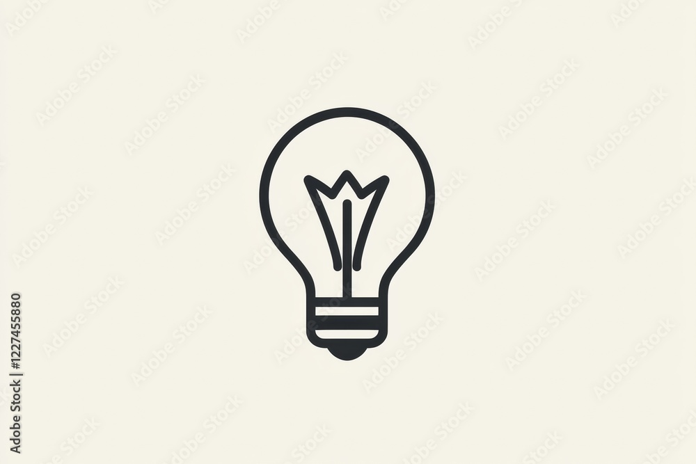 Bright concept design of a light bulb on a plain background highlighting simplicity and innovation. Generative AI Bright concept design of a light bulb on a plain background highlighting simplicity and innovation. Generative AI