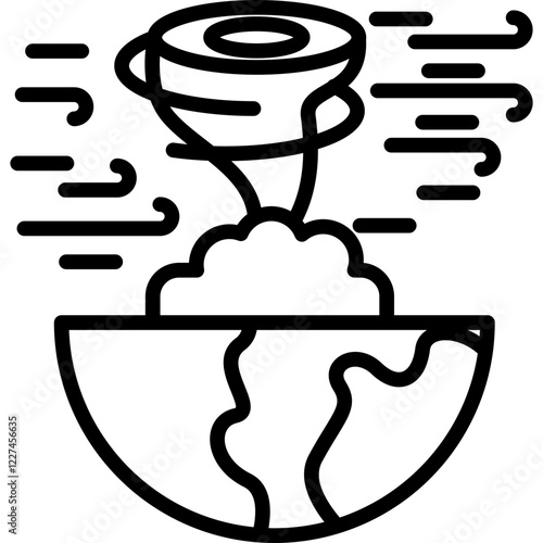 Cyclone line icon