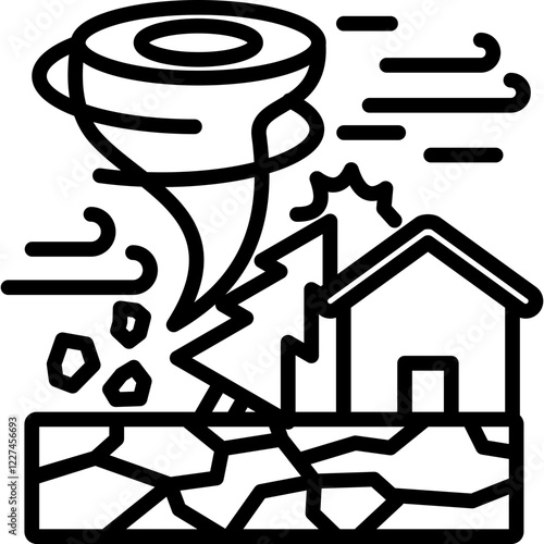 Typhoon line icon