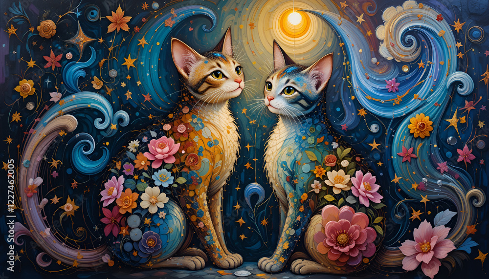 Fototapeta premium cat on the roof