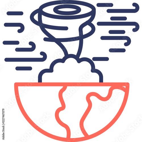 Cyclone line color icon