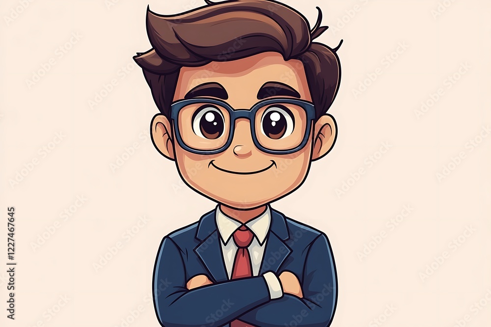 Confident Young Businessman Avatar Portrait Confident Young Businessman Avatar Portrait