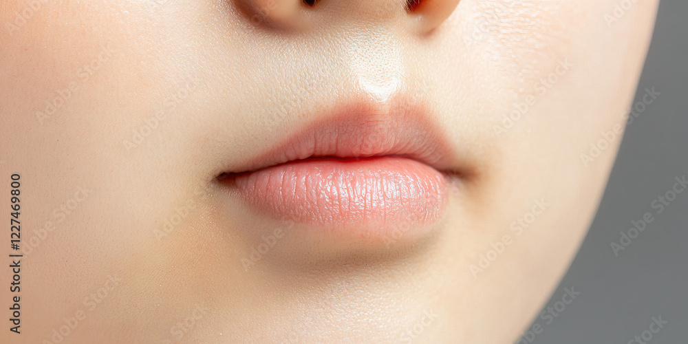 Close-up of Woman's Lips and Lower Face Close-up of Woman's Lips and Lower Face