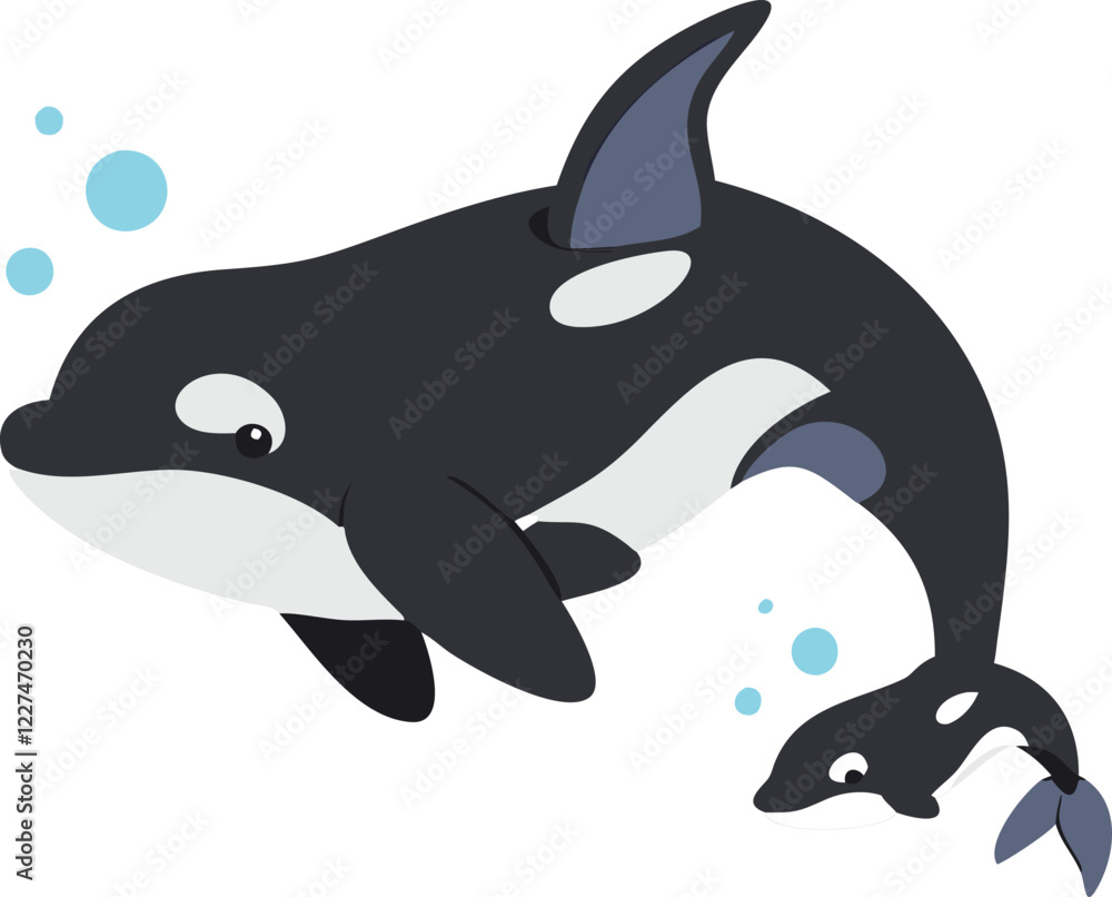 Fototapeta premium vector illustration of a dolphin