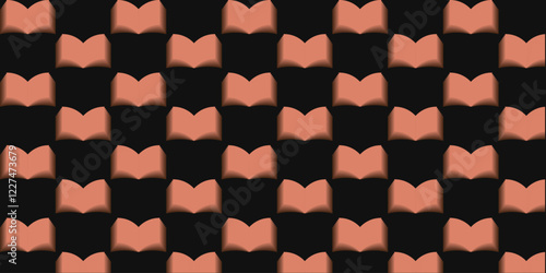 Seamless books pattern icon vector logo design