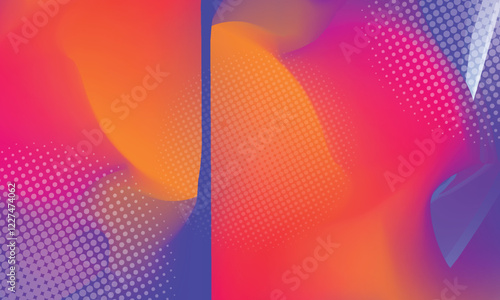 Abstract Vibrant Gradient background. Saturated Colors Smears. Vector EPS.