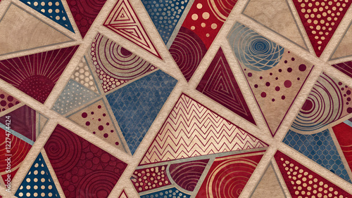 geometric pattern with circles and triangles