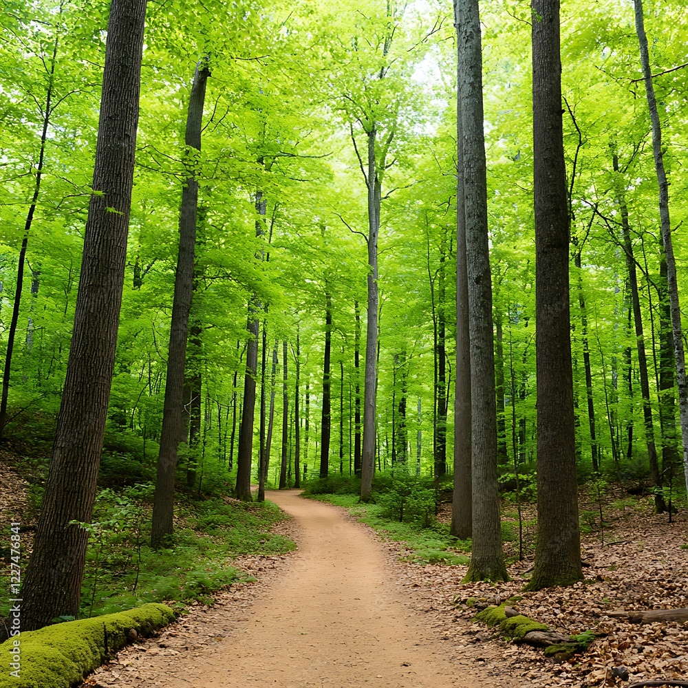 Forest trail path nature walk woods spring Forest trail path nature walk woods spring